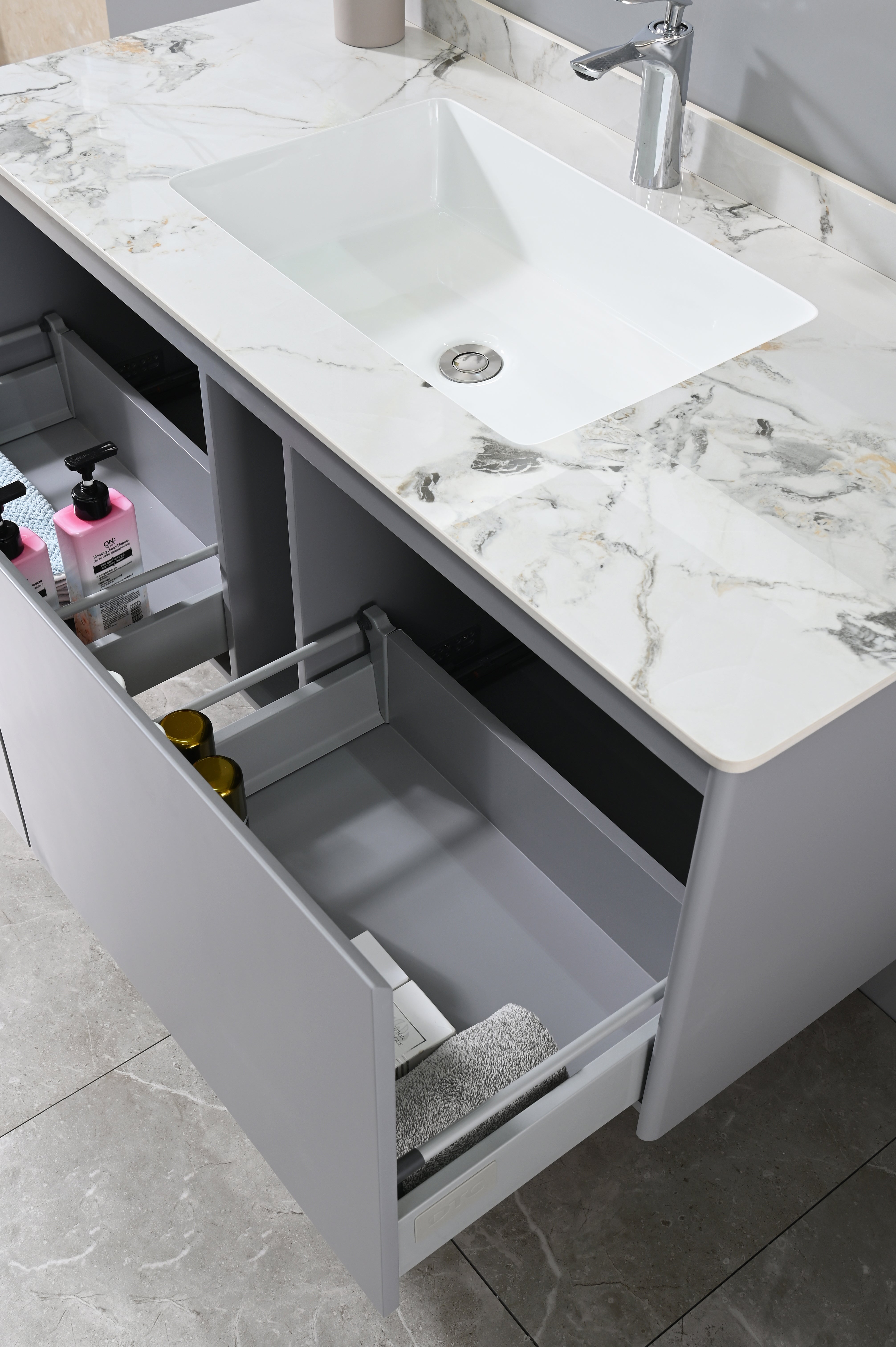Vanité-Lavabo Eleganza 48" Gris
